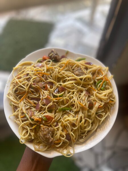 Spaghetti sauté aux légumes