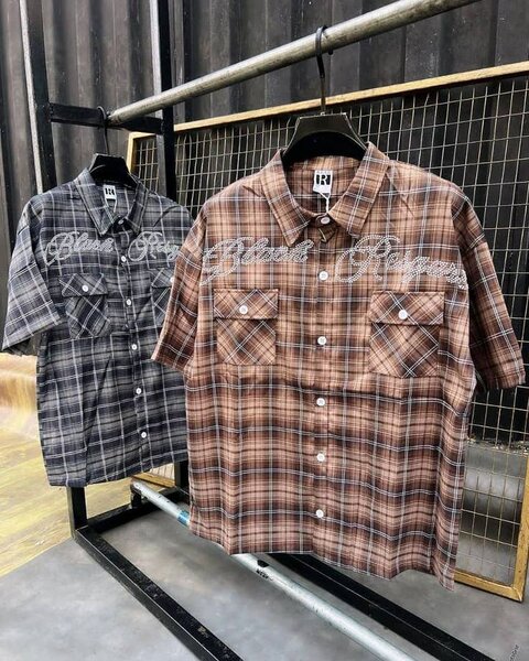 Chemise carreaux ample pour hommes