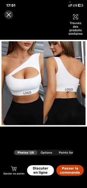 Brassière asymétrique moderne