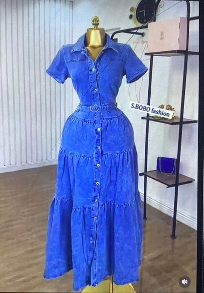 Robe en jean longue élégante