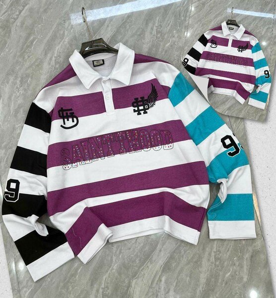 Polo rayé coloré élégant