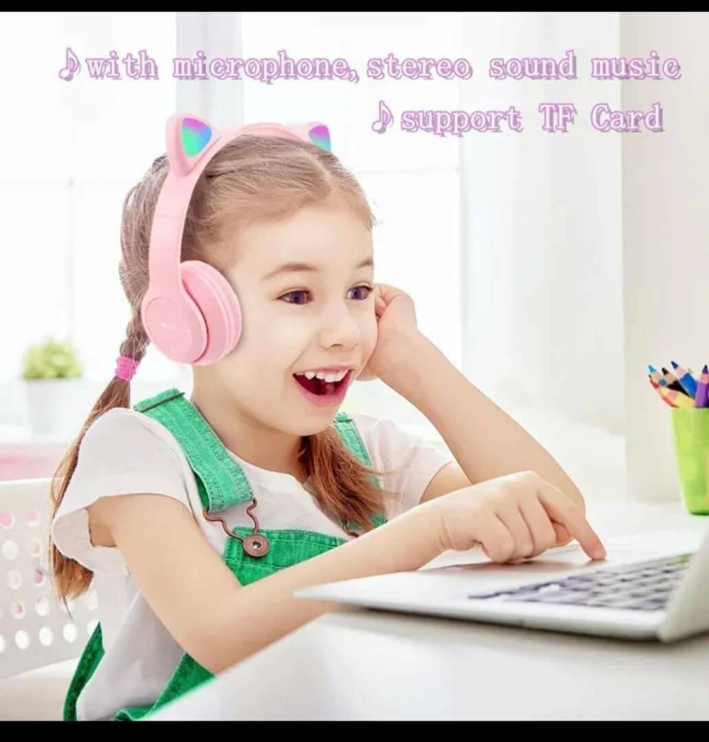 Casque enfant avec oreilles LED