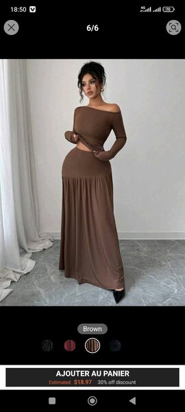 Robe Longue Épaules Dénudées