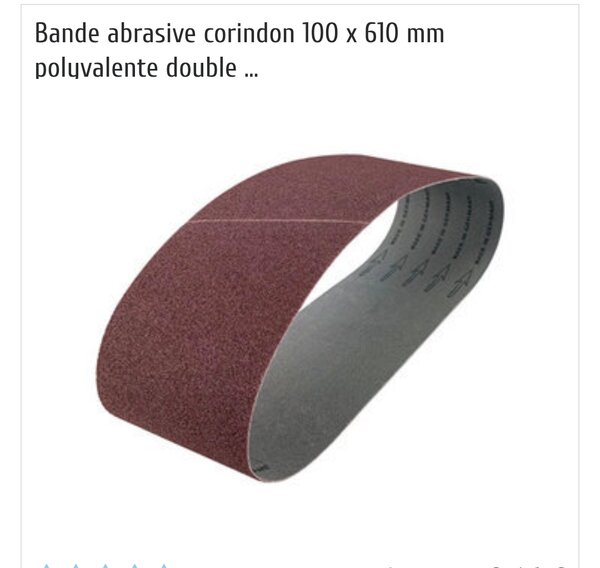 Bande abrasive corindon 100x610 mm
