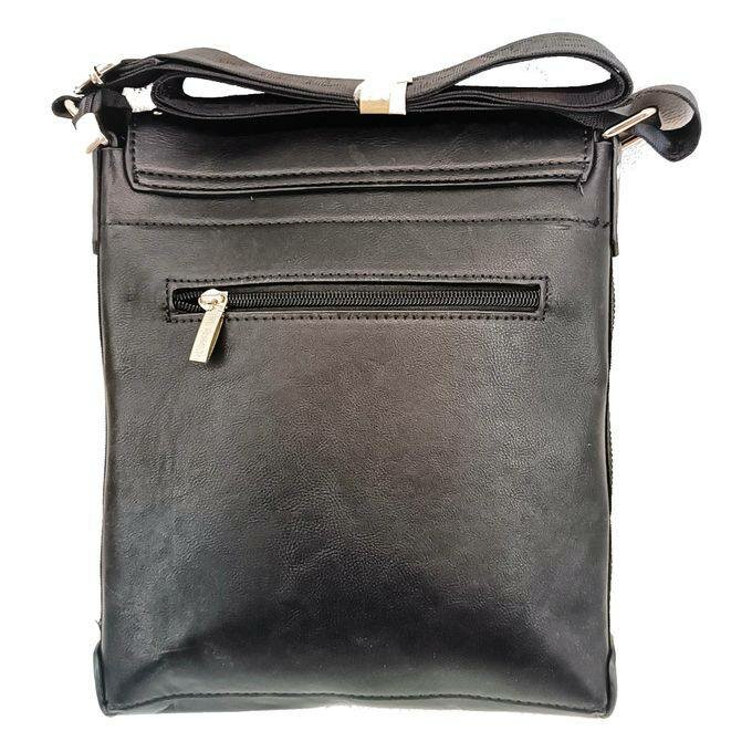 Sacoche en cuir noir élégante