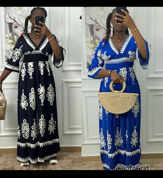 Robe longue africaine brodée