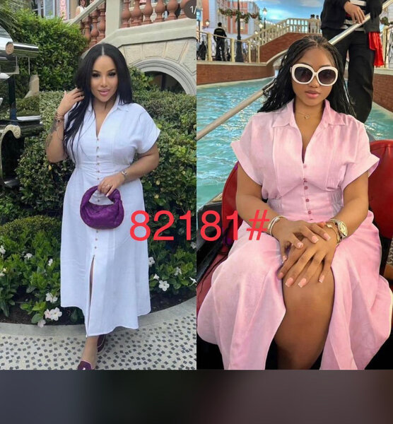 Robe chemise élégante femme