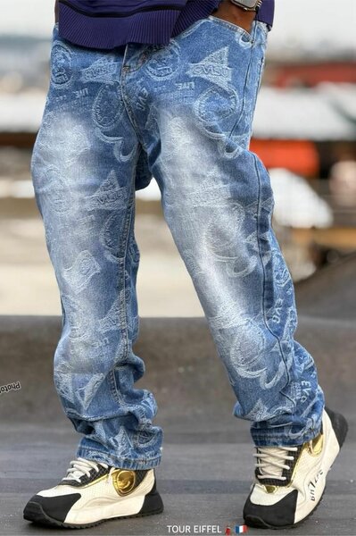 Jean Baggy Imprimé Homme