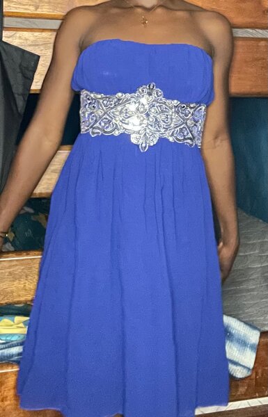 Robe Bustier Bleue Éclatante