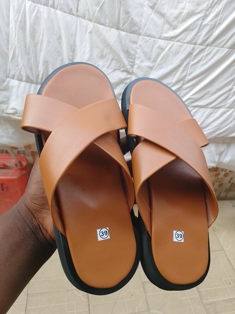 Sandales en cuir confort