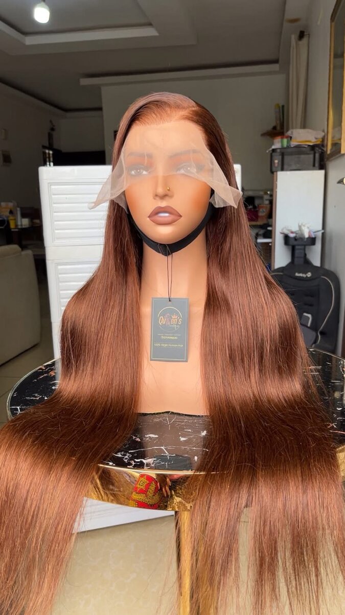 Perruque synthétique longue droite