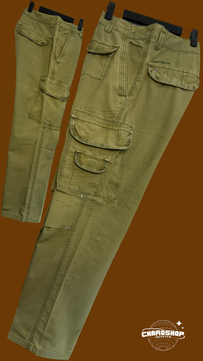Pantalon cargo homme vert