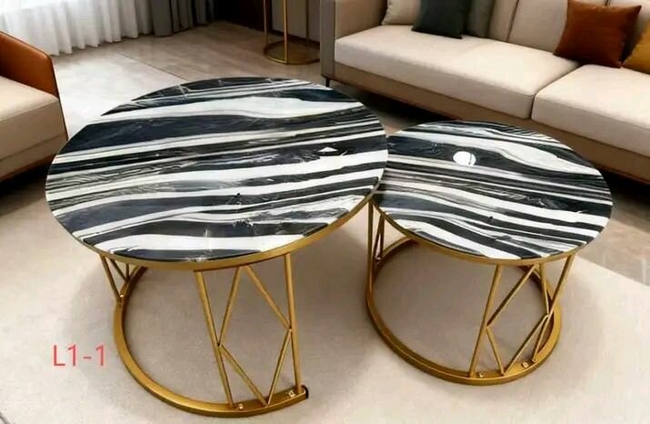 Table basse ronde en marbre