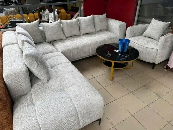 Canapé d'angle en tissu moderne