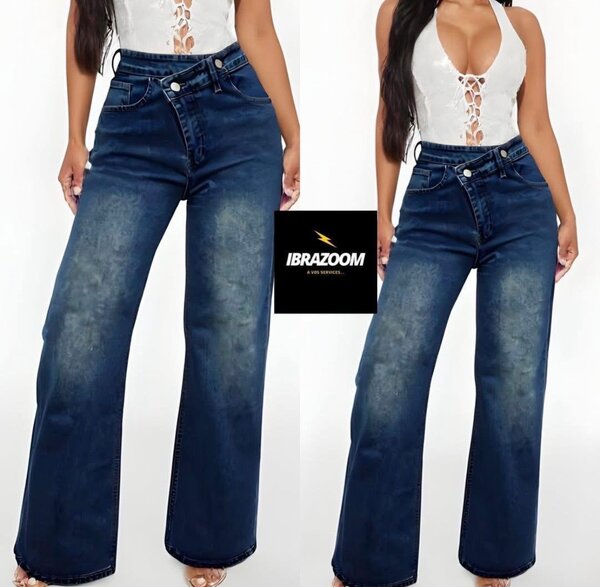 Jean évasé taille haute