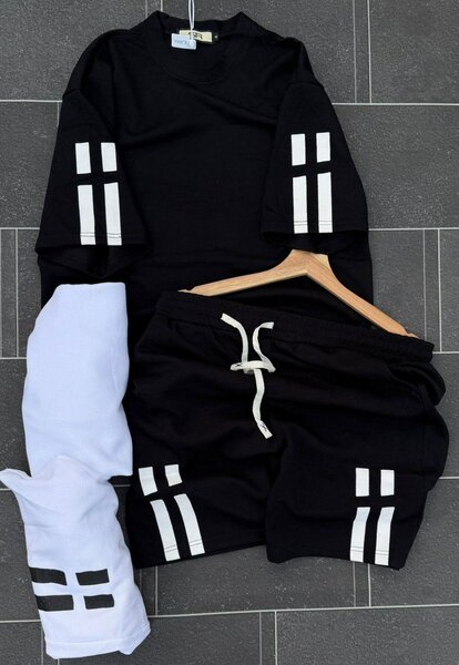 Ensemble de sport noir et blanc