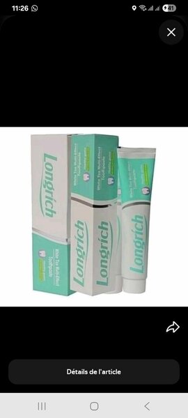 Dentifrice Longrich Menthol