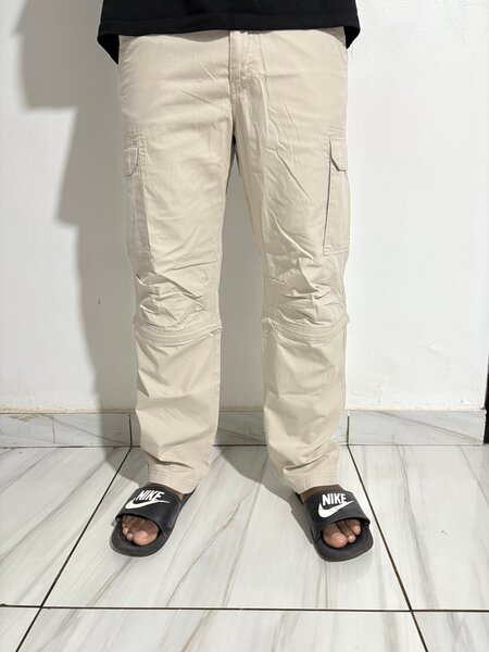 Pantalon cargo beige