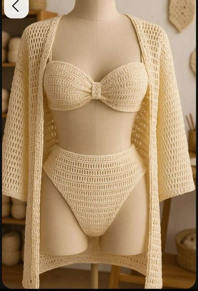 Ensemble de maillot crochet femme