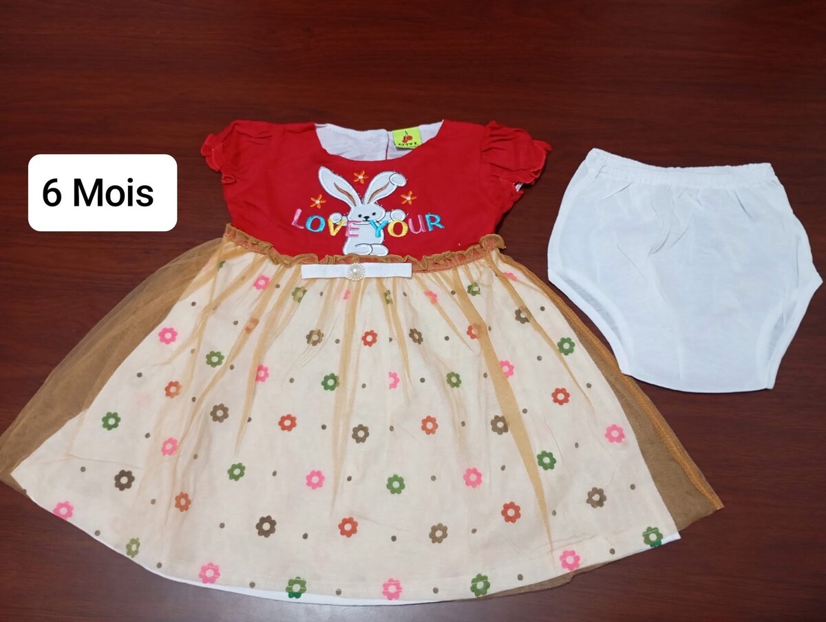 Robe Bébé Fille Fleurie 6 Mois