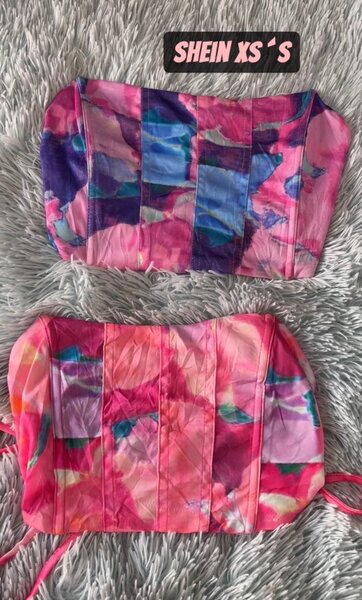 Corset crop top coloré XS