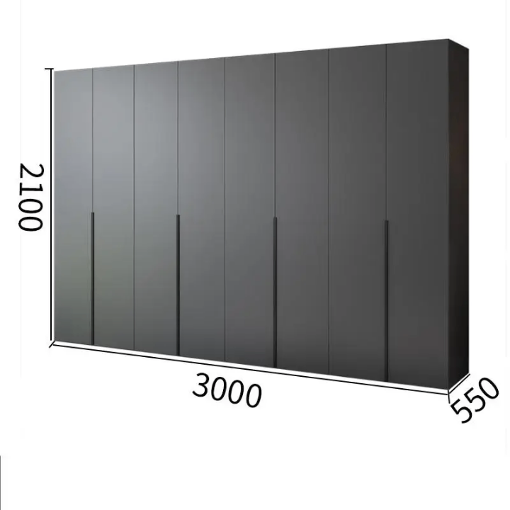 Armoire placard gris 2100x1400