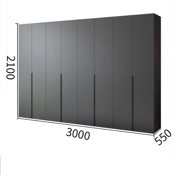 Armoire placard gris 2100x1400