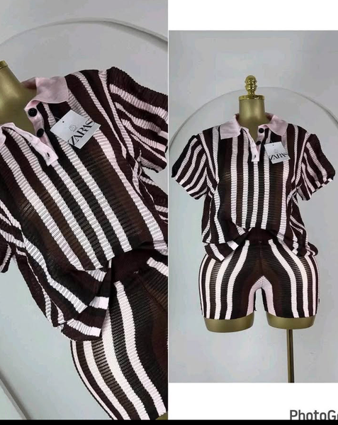 Ensemble rayé décontracté