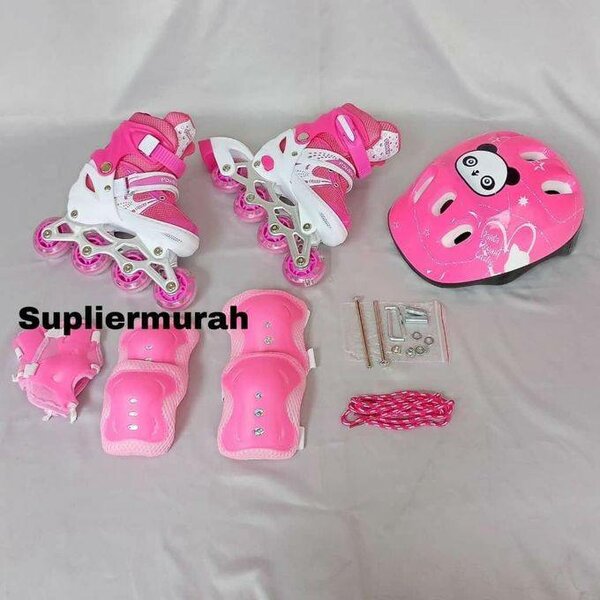 Rollers roses pour enfants