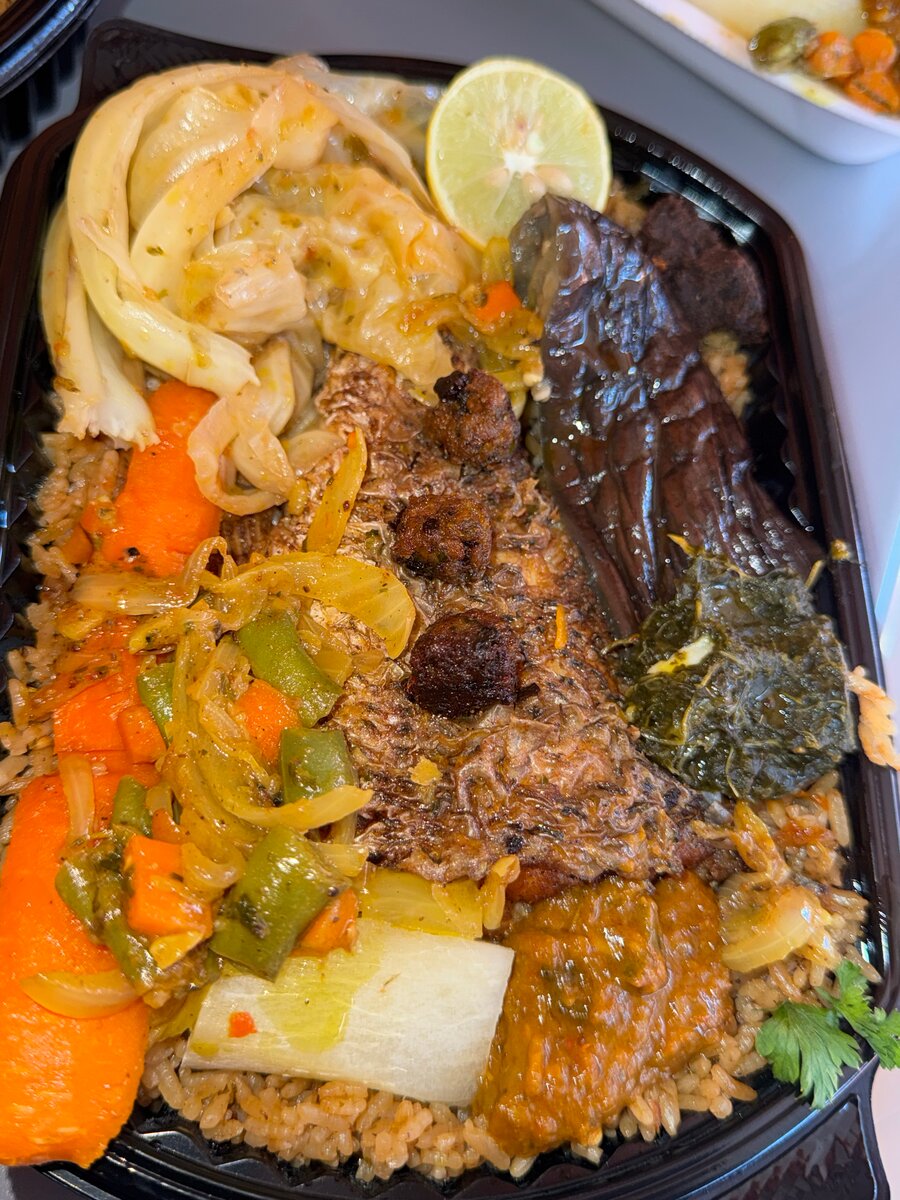 Plat africain savoureux Tchep