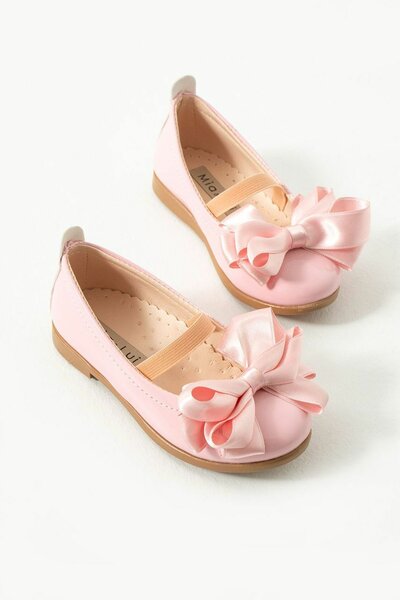 Ballerines Roses Enfant Noeud