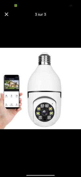 Caméra de sécurité LED à ampoule
