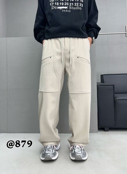 Pantalon cargo beige homme