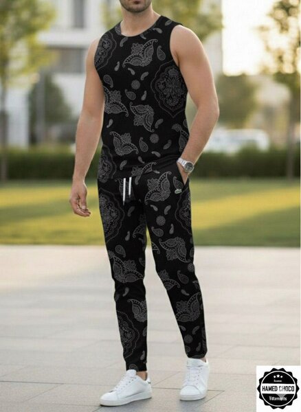 Ensemble homme sportswear motif imprimé