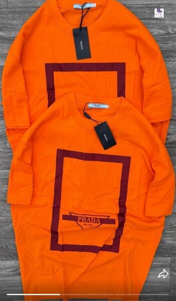 T-shirt orange Prada