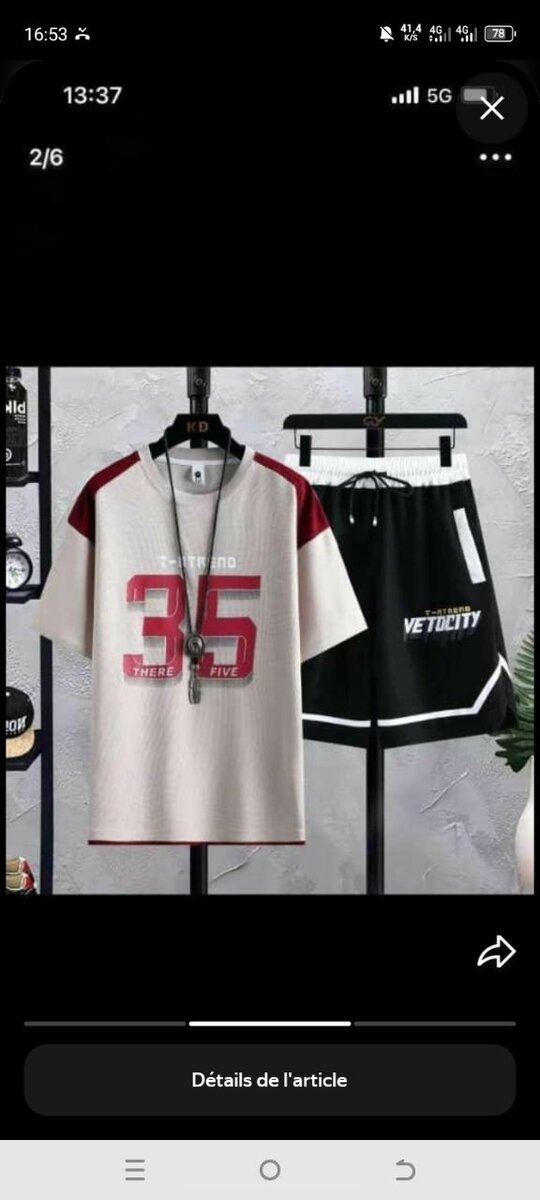 Ensemble décontracté homme