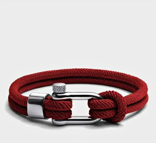 Bracelet cordon avec mousqueton