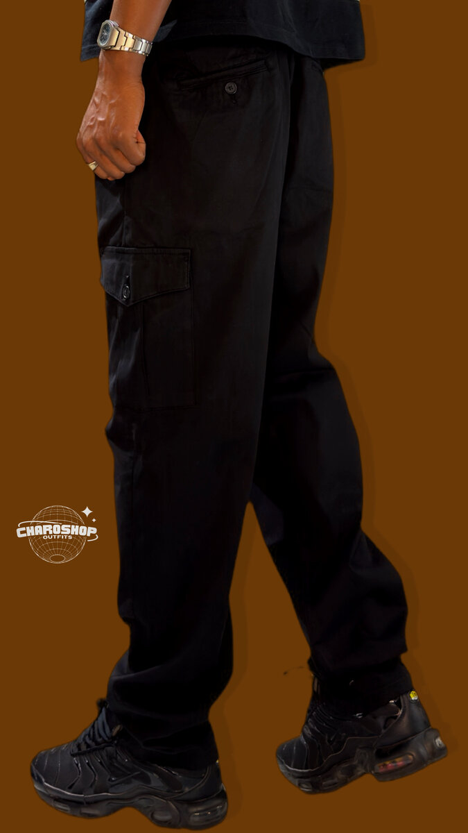 Pantalon cargo homme noir
