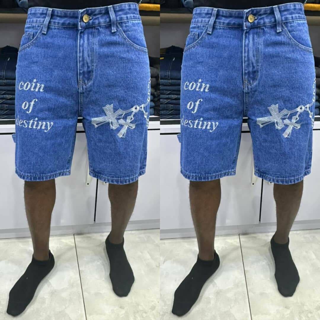 Shorts en denim imprimé tendance