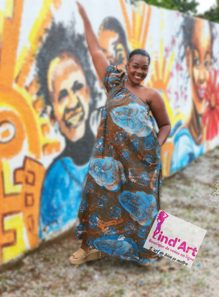 Longue robe batik 1 bras