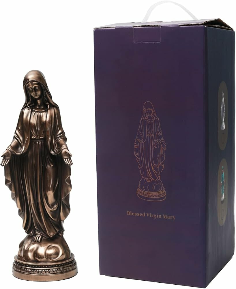 Statuette Vierge Marie en Bronze