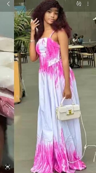 Robe maxi dégradé rose