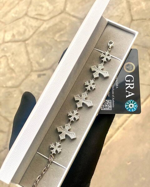 Bracelet en argent croix