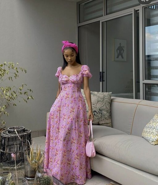 Robe longue été en coton