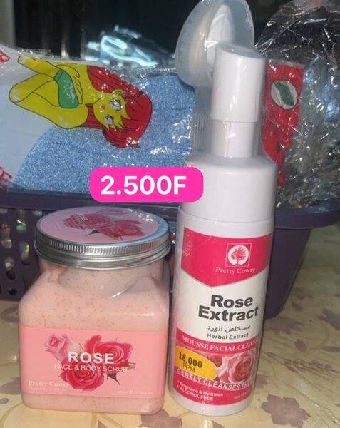 Ensemble de soins à l'extrait de rose