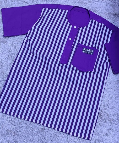 Chemise à rayures pour hommes