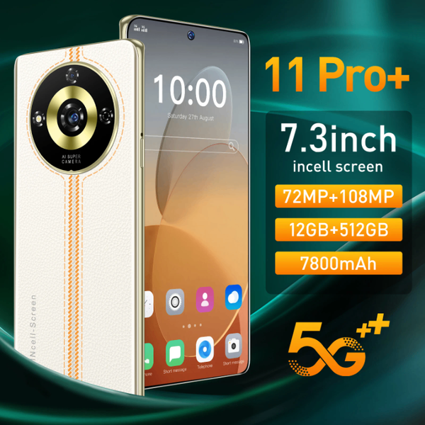 Smartphone 11 Pro+ 7.3'' 12Go/512Go Android 14