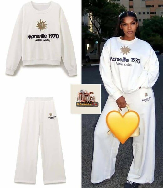 Ensemble Marseille 1970 Blanc