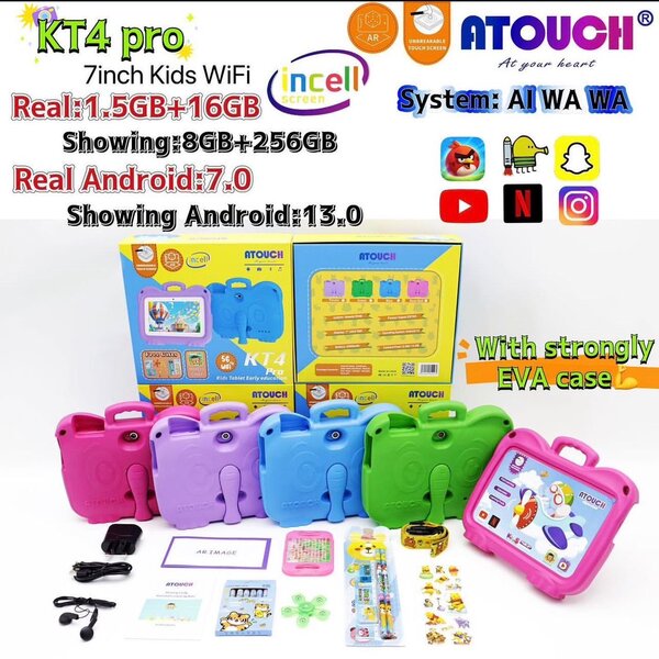 Kids Tablet 7" 8GB+256GB