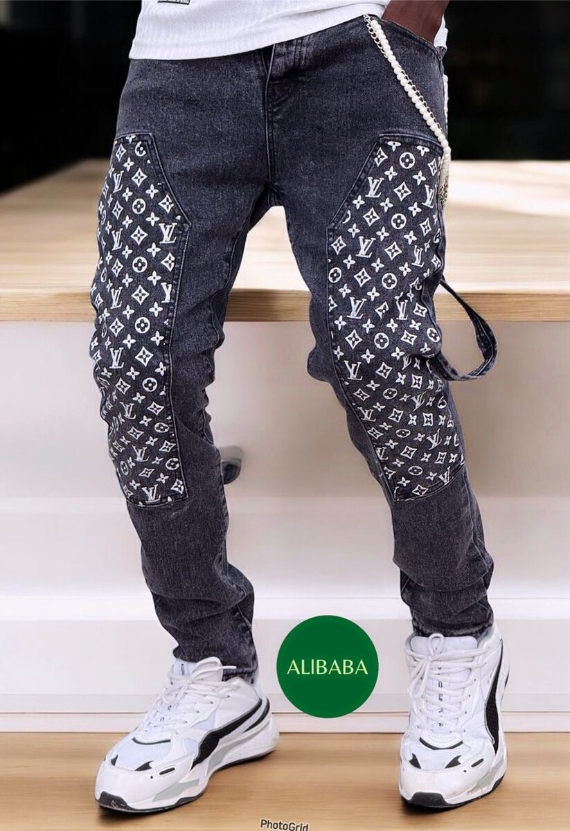 Jean tendance avec motif unique